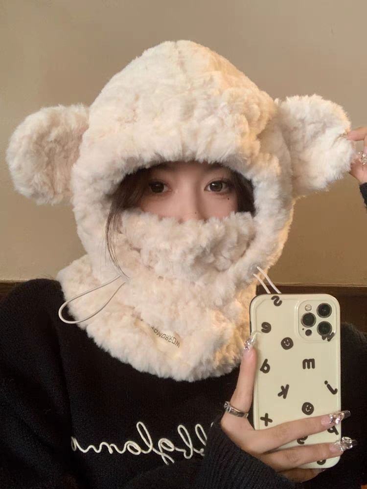Ear Fleece Hat Trapper Bear