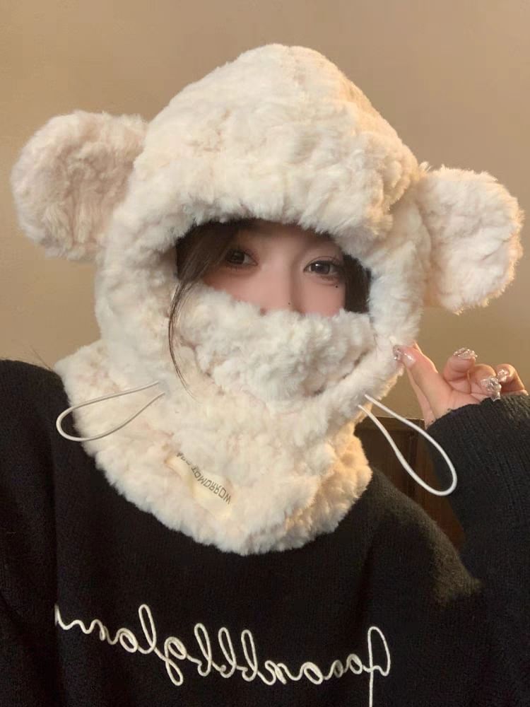 Ear Fleece Hat Trapper Bear