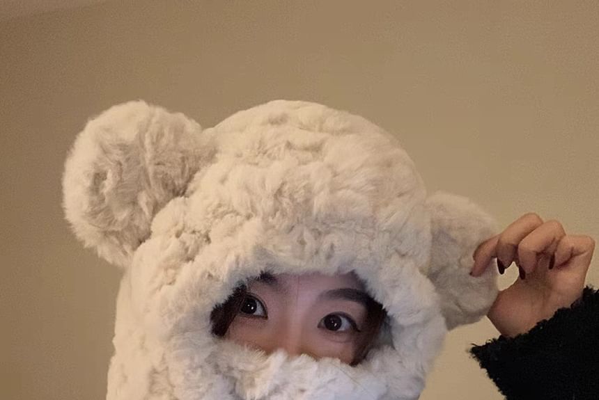Ear Fleece Hat Trapper Bear