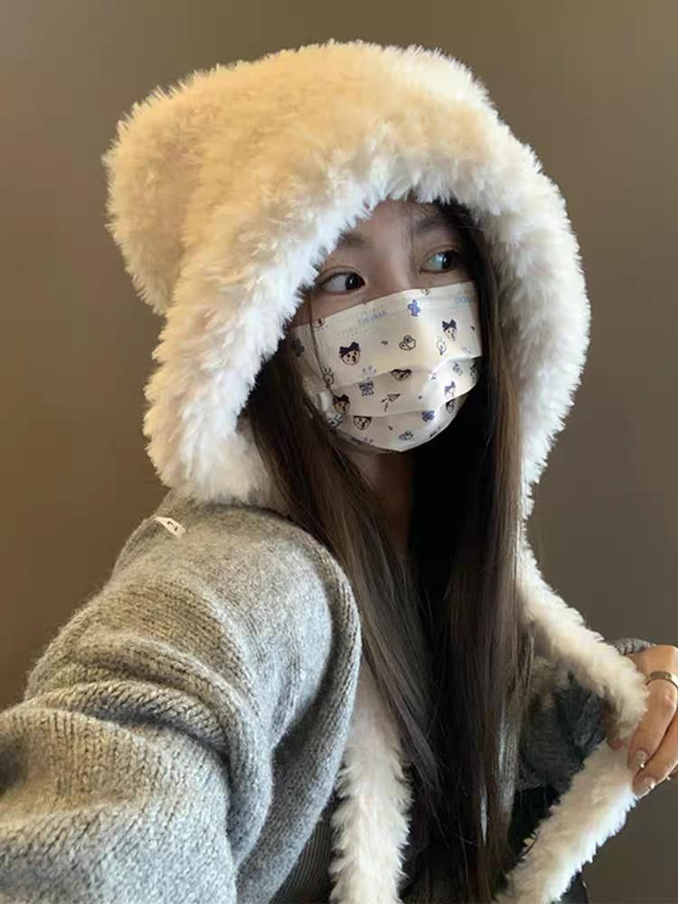 Ear Hat Trapper Fleece Bear