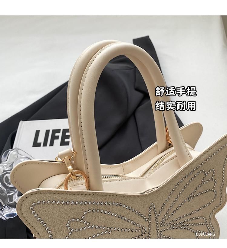 Butterfly Studded Crossbody Bag