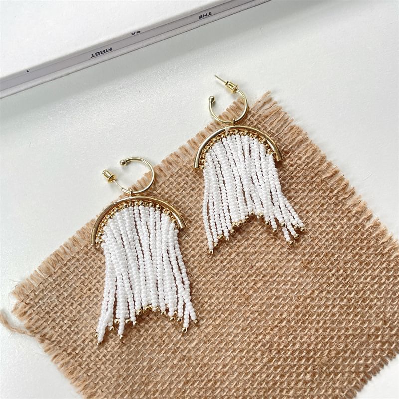 Beaded Fringed Earring