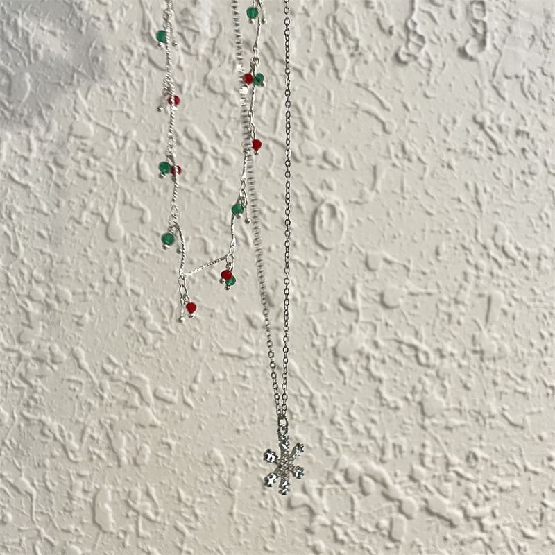 Snowflake Necklace Layered