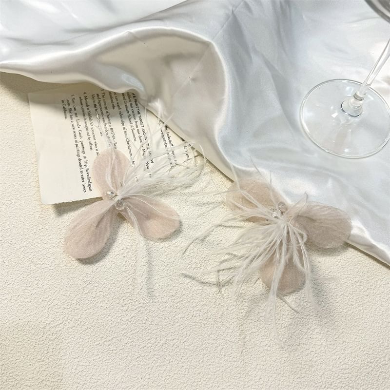 Earring Drop Floral Fringed