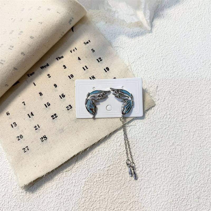 Choker Ring / Earring Butterfly Drop