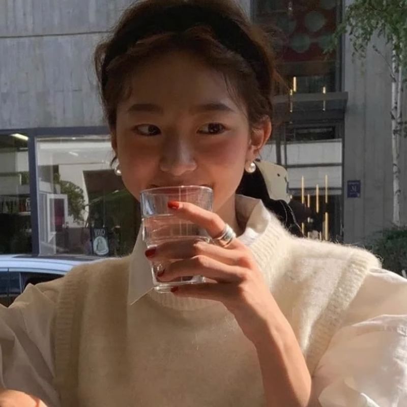 Faux Pearl Stud Silver Sterling Earring