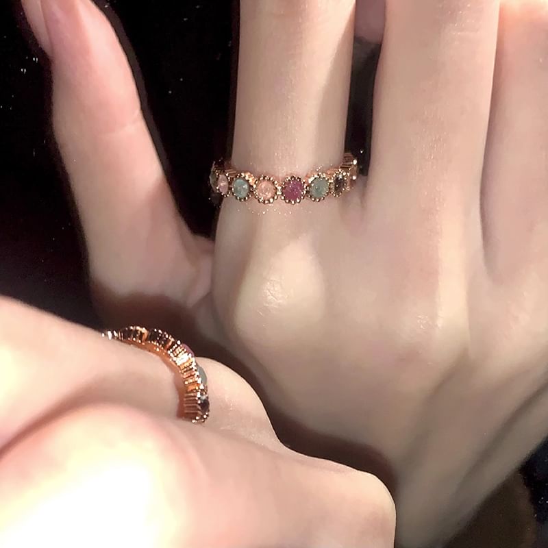 Ring Gemstone Faux Open
