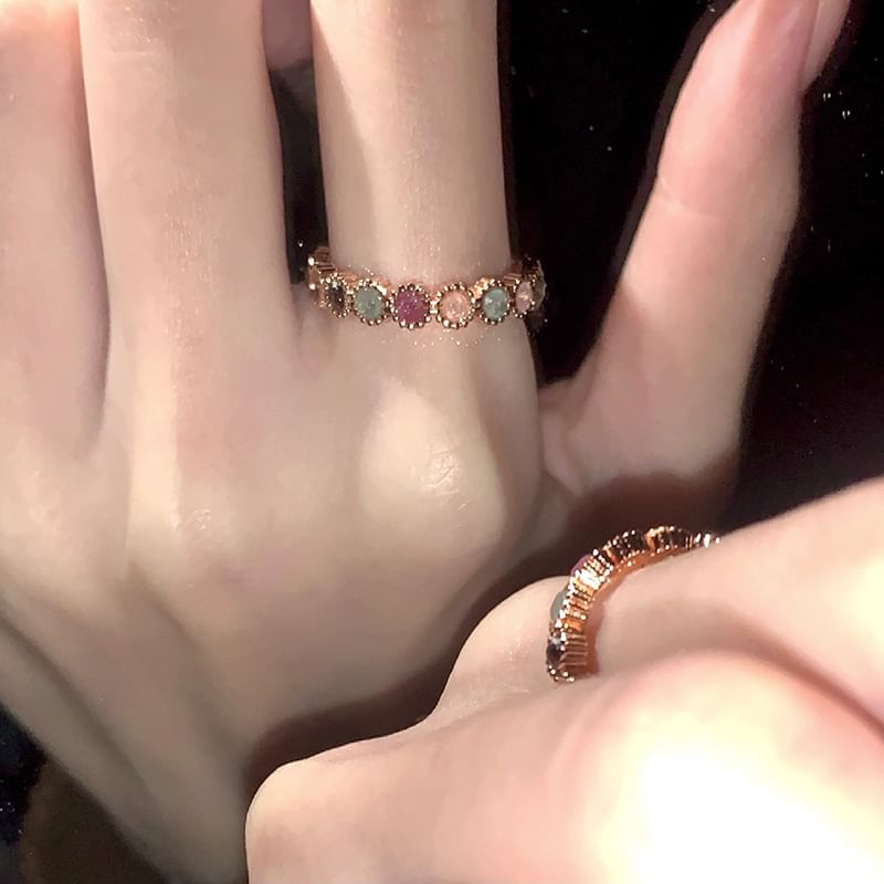Ring Gemstone Faux Open