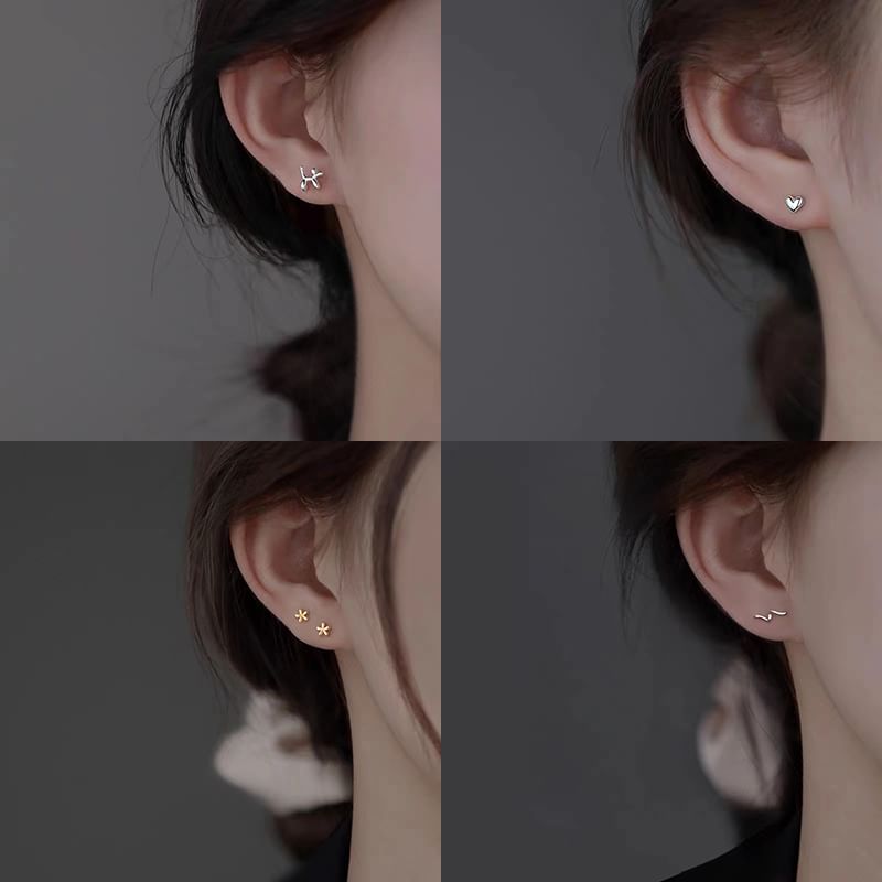 Sterling Silver Stud Earring (Various Designs)