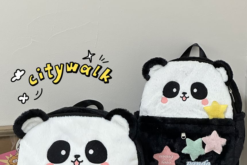 Cartoon Embroidered Multi-Pocket Backpack / Bag Cham / Coin Purse / Set