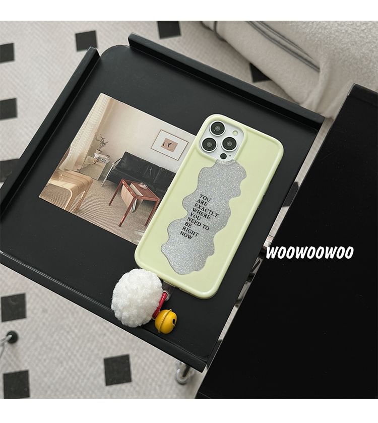 Phone Pom Bell Case Lettering