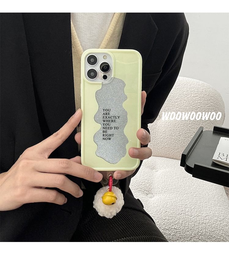 Phone Pom Bell Case Lettering
