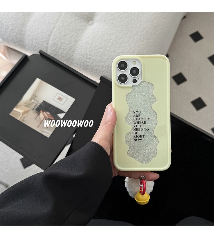 Phone Pom Bell Case Lettering