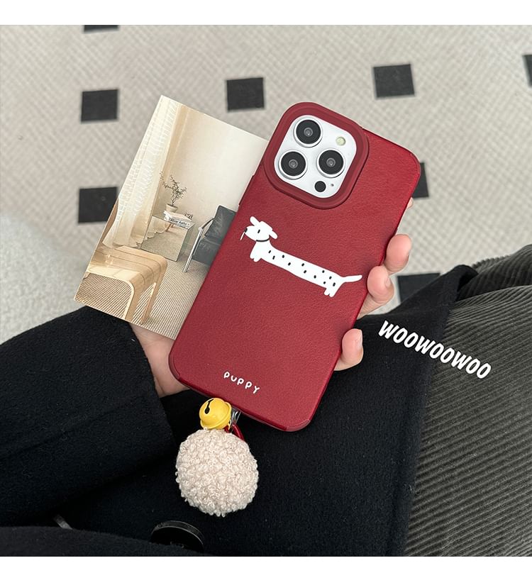 Bell Pom Dog Case Phone