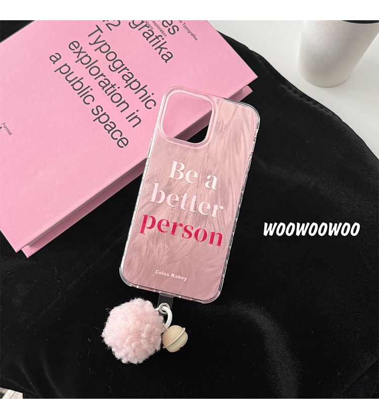 Phone Lettering Pom Bell Case