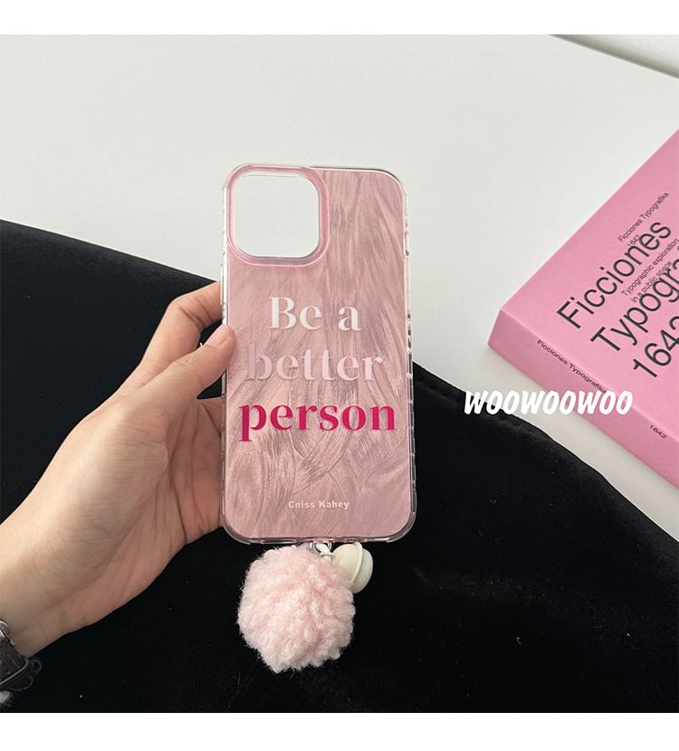 Phone Lettering Pom Bell Case