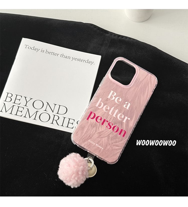 Phone Lettering Pom Bell Case