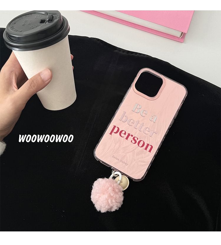 Phone Lettering Pom Bell Case