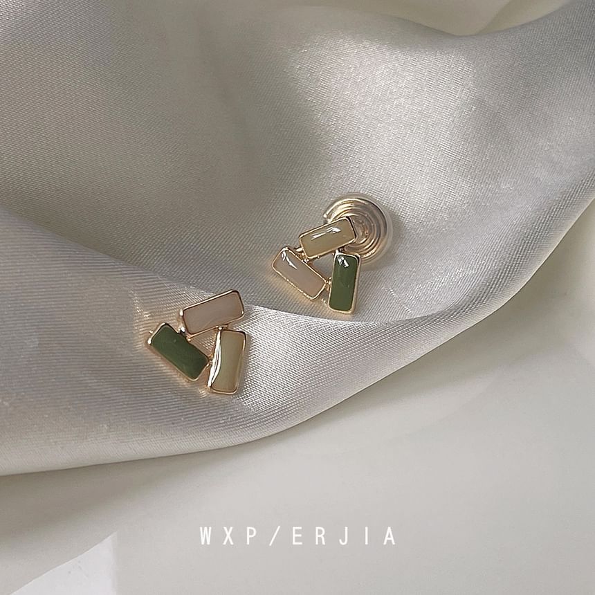 Geometric Glaze Earring Clip-On