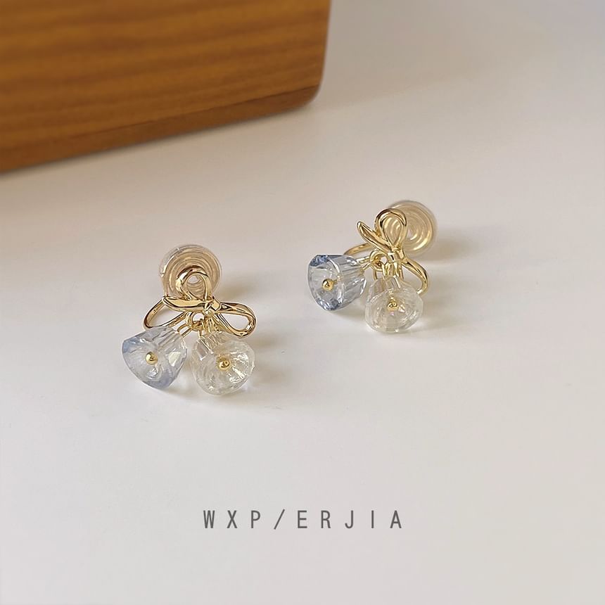 Faux Drop Clip-On Earring Bow Crystal