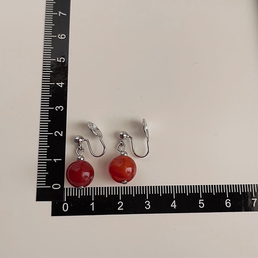 Gemstone Earring Drop Clip-On