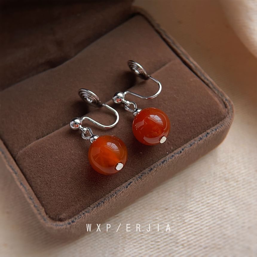 Gemstone Earring Drop Clip-On