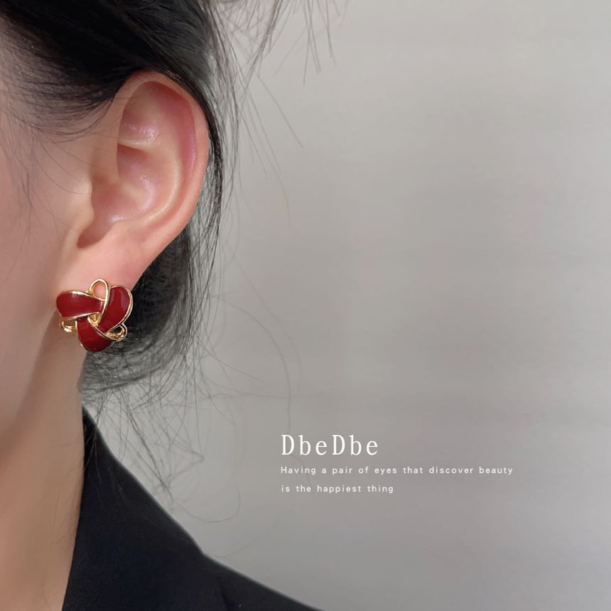 Glaze Geometric Clip-On Earring