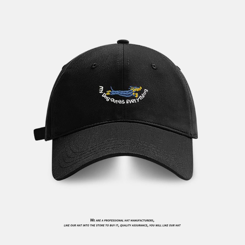 Baseball Dog Embroidered Cap