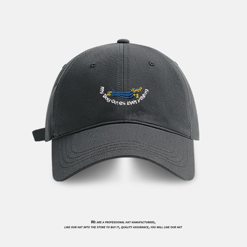 Baseball Dog Embroidered Cap