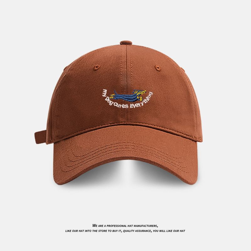 Baseball Dog Embroidered Cap