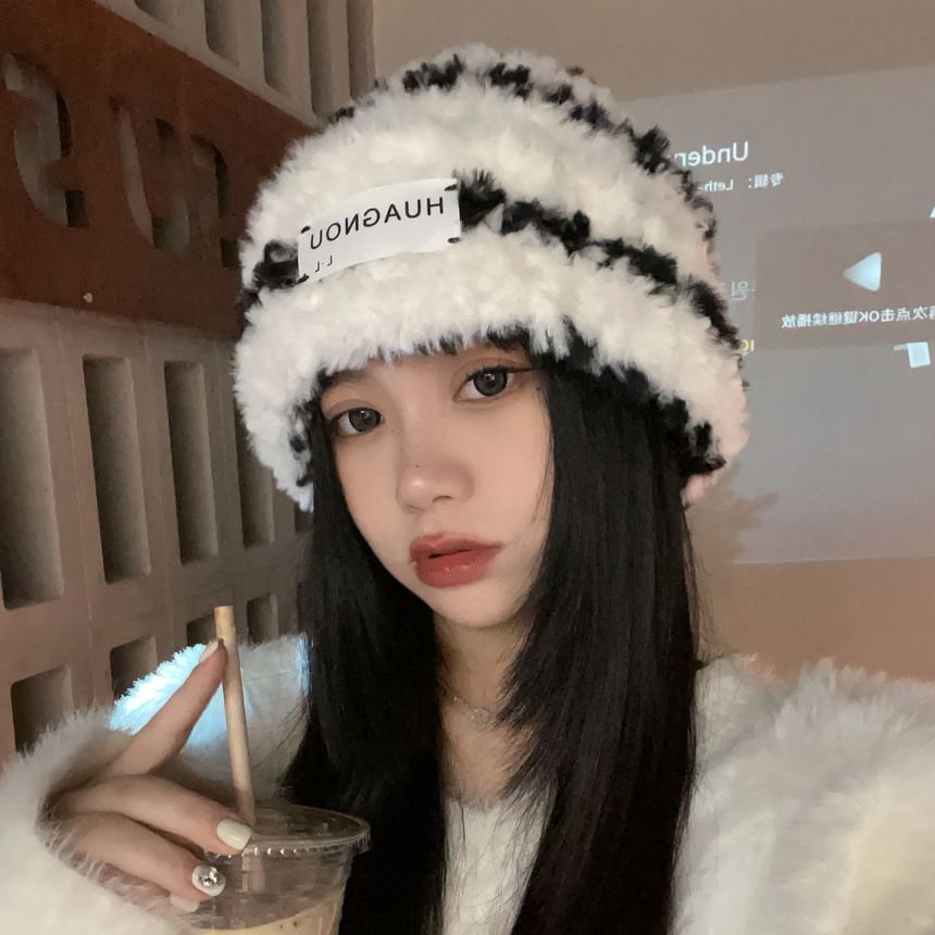 Striped Beanie Lettering