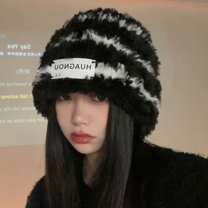 Striped Beanie Lettering