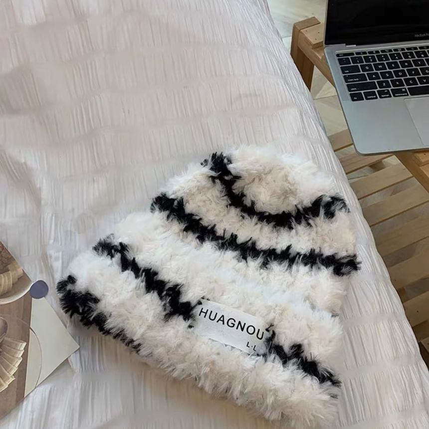 Striped Beanie Lettering
