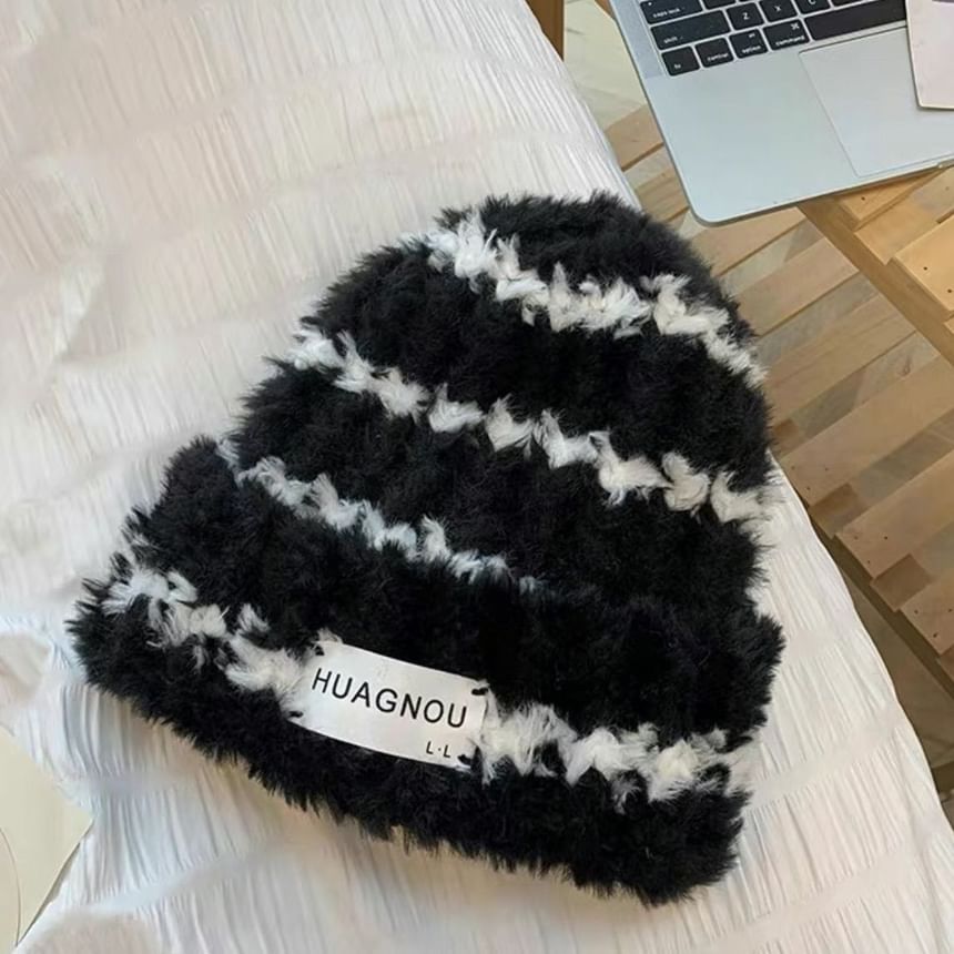 Striped Beanie Lettering