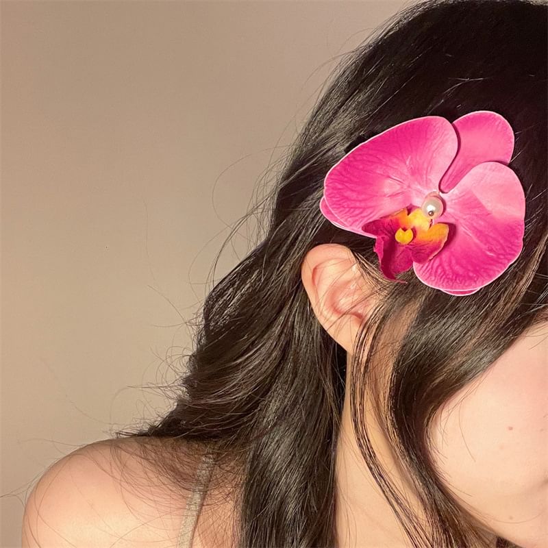Hair Fabric Clip Floral