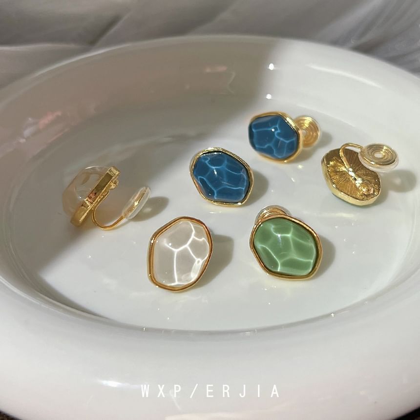 Ear Faux Cuff Gemstone Alloy Irregular