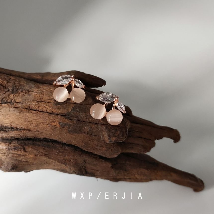 Rhinestone Ear Eye Alloy Stone Cuff Cat Cherry Faux