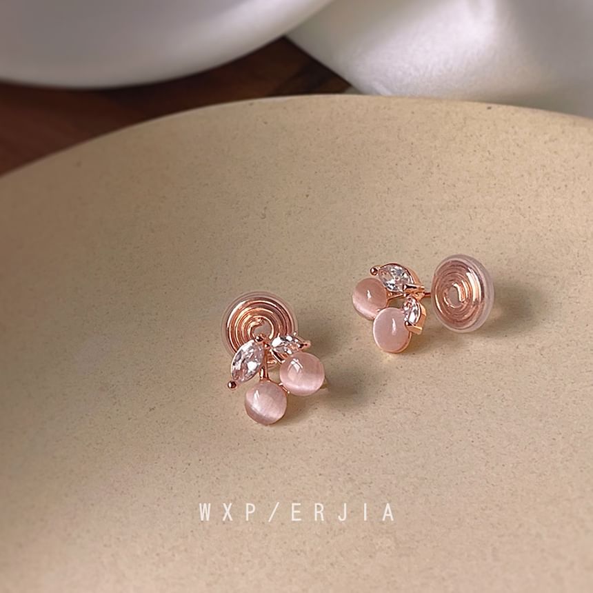 Rhinestone Ear Eye Alloy Stone Cuff Cat Cherry Faux