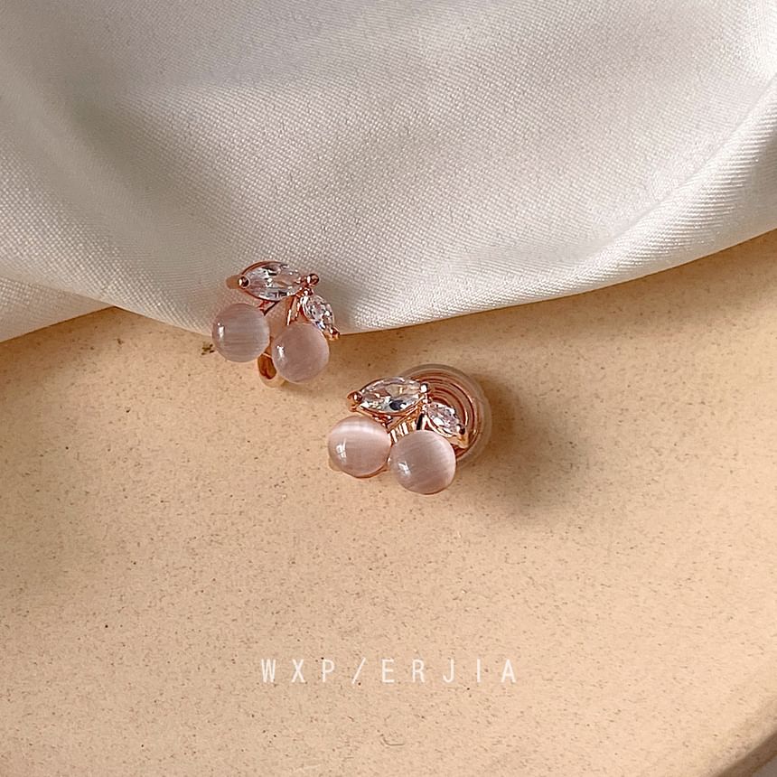 Rhinestone Ear Eye Alloy Stone Cuff Cat Cherry Faux
