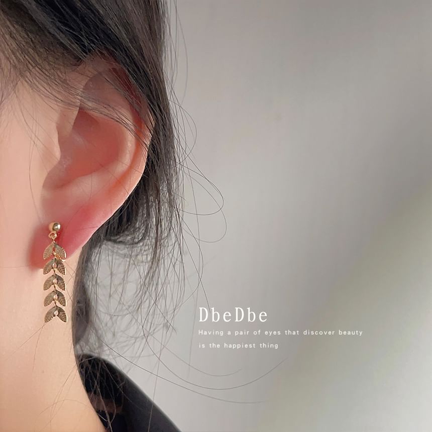 Dangle Leaf Earring Alloy