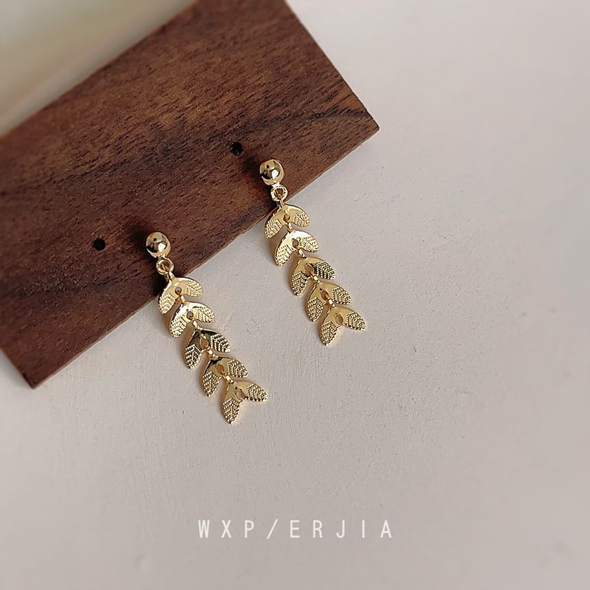 Dangle Leaf Earring Alloy