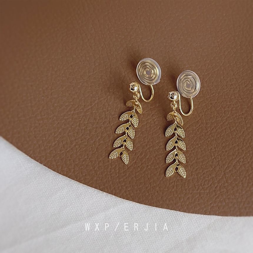 Dangle Leaf Earring Alloy