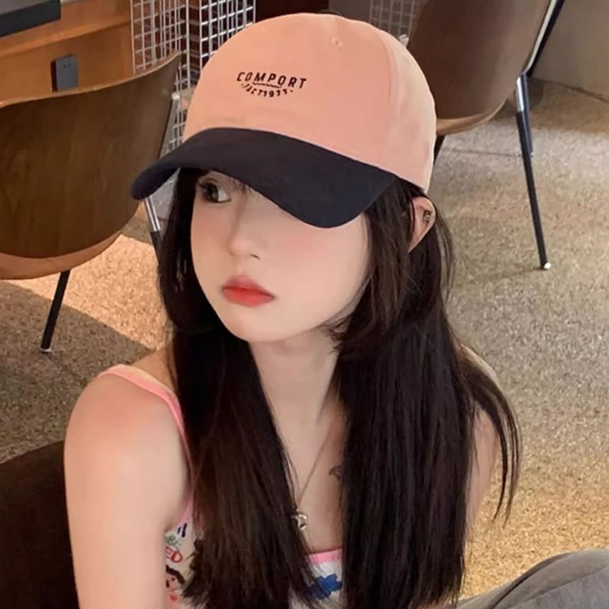 Tone Two Lettering Embroidered Baseball Cap