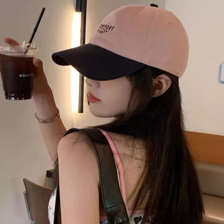 Tone Two Lettering Embroidered Baseball Cap