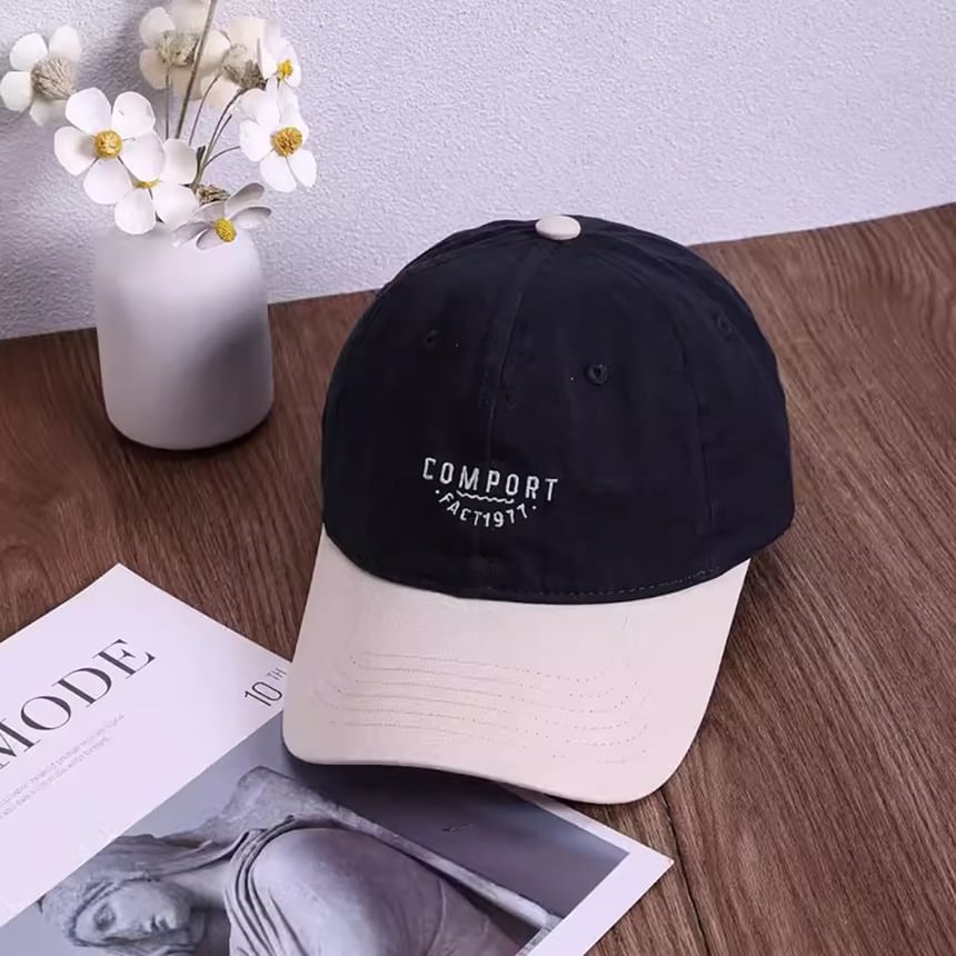 Tone Two Lettering Embroidered Baseball Cap