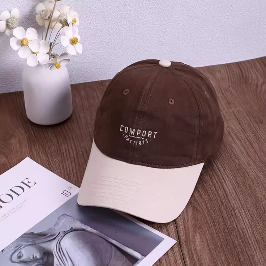 Tone Two Lettering Embroidered Baseball Cap