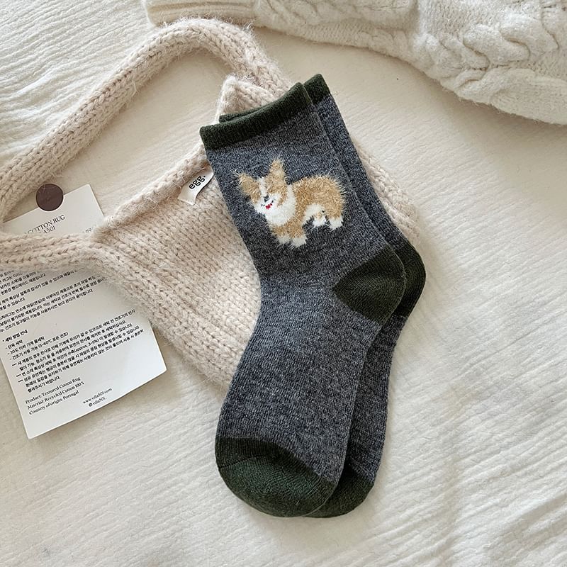 Dog Jacquard Socks / Set