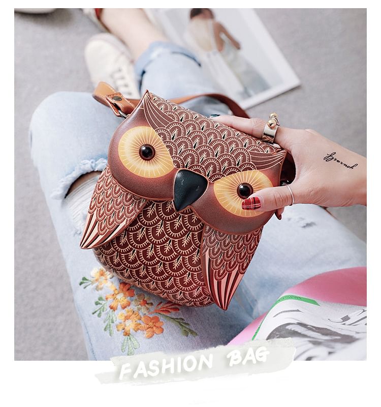 Owl Crossbody Bag Flap