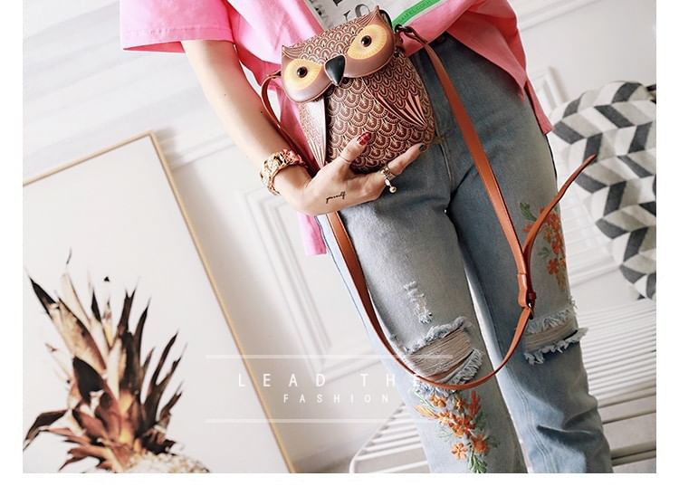 Owl Crossbody Bag Flap