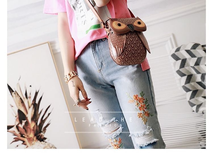 Owl Crossbody Bag Flap